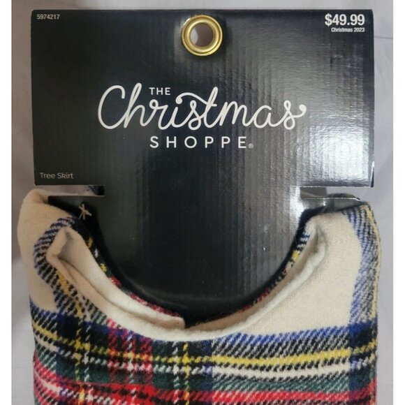 Hobby Lobby Stewart Dress Tartan Plaid 48" Christmas Shoppe Flannel Tree Skirt - Picture 4 of 4